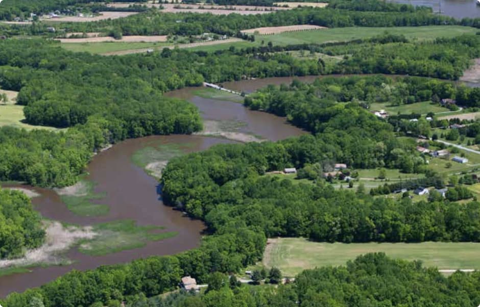 Aerial view of revier