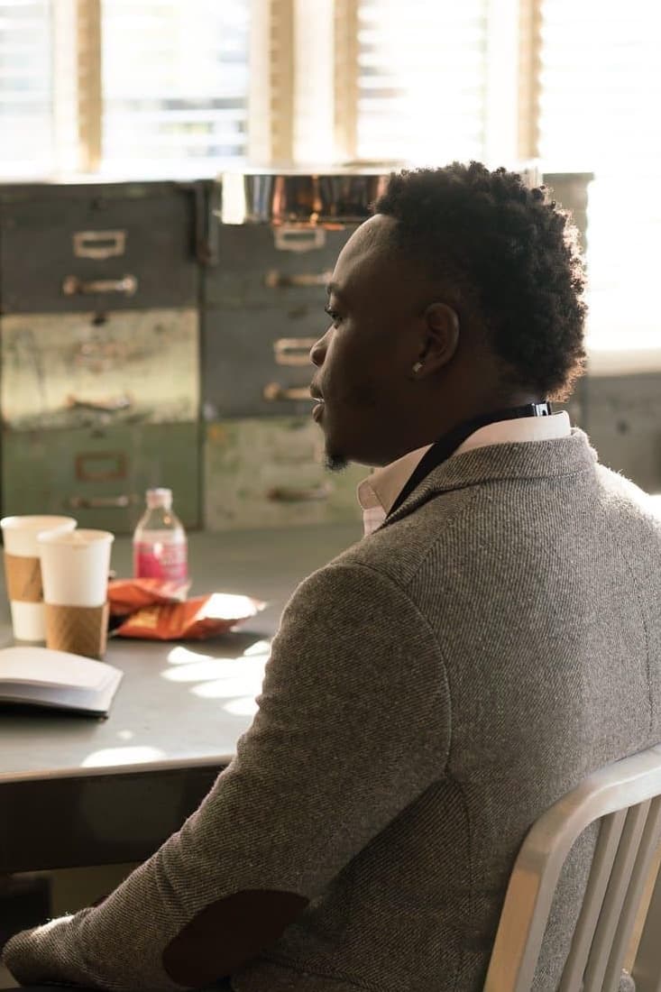 Person sitting at desk